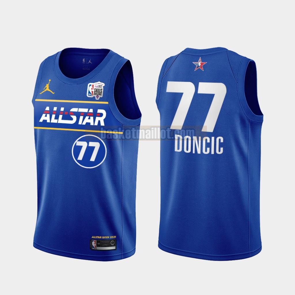 maillot nba All Star 2021 Homme Luka Doncic 77 bleu