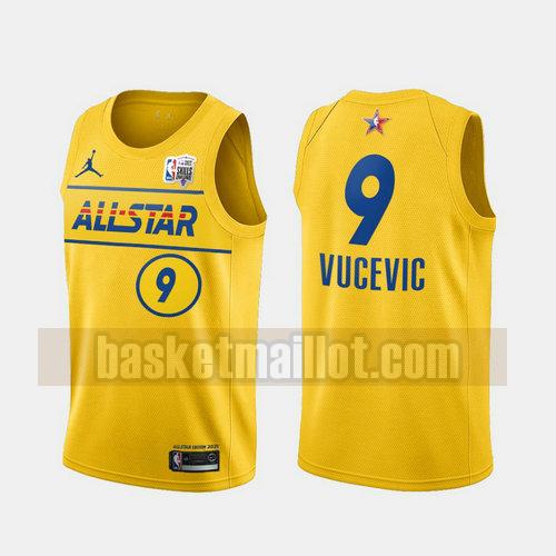 maillot nba All Star 2021 Homme Nikola Vucevic 9 Jaune