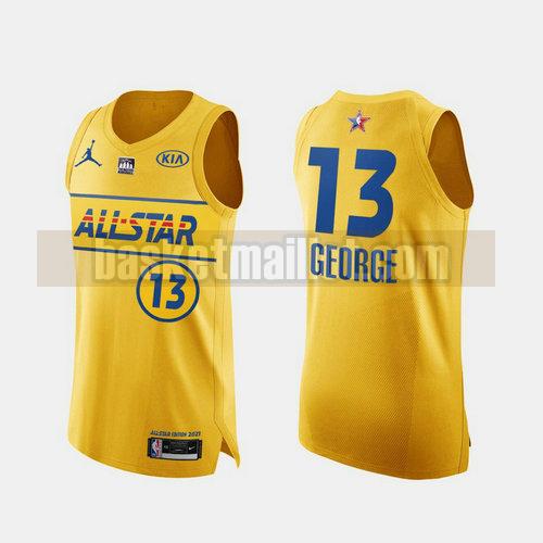 maillot nba All Star 2021 Homme Paul George 13 Jaune