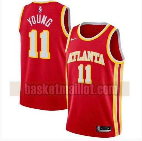 maillot nba Atlanta Hawks 2020-21 Icon Edition Swingman homme Trae Young 11 rouge