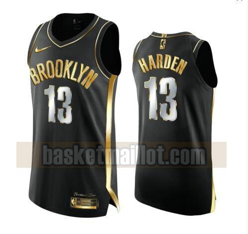 maillot nba Brooklyn Net 2020-21 Golden Edition Swingman homme James Harden 13 noir
