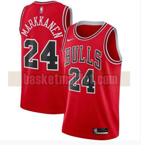 maillot nba Chicago Bulls 2020-21 Nike Icon Edition Swingman homme Lauri Markkanen 24 rouge