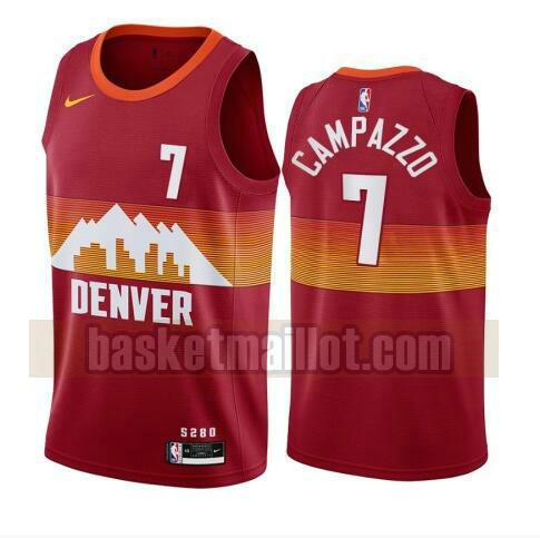 maillot nba Denver Nuggets 2020-21 City Edition Swingman homme Facundo Campazzo 7 rouge