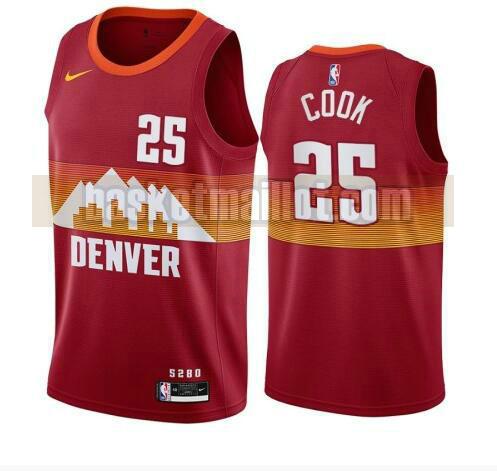 maillot nba Denver Nuggets 2020-21 City Edition Swingman homme Tyler Cook 25 rouge