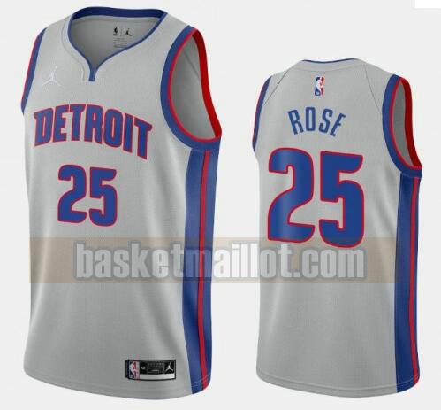 maillot nba Detroit Pistons 2020-21 Statement Edition Swingman homme Derrick Rose 25 grise
