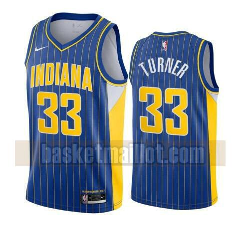 maillot nba Indiana Pacers 2020-21 City Edition Swingman homme Myles Turner 33 bleu