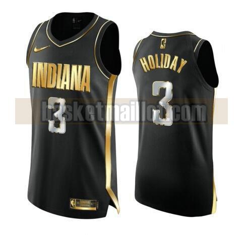 maillot nba Indiana Pacers 2020-21 Golden Edition Swingman homme Aaron Holiday 3 noir