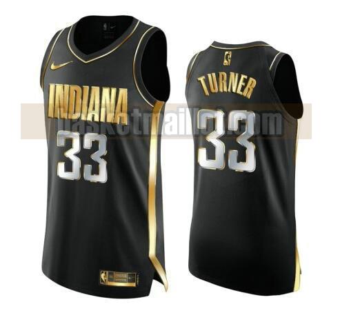 maillot nba Indiana Pacers 2020-21 Golden Edition Swingman homme Myles Turner 33 noir