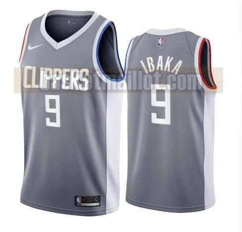 maillot nba Los Angeles Clippers 2020-21 Earned Edition Swingman homme Serge Ibaka 9 grise