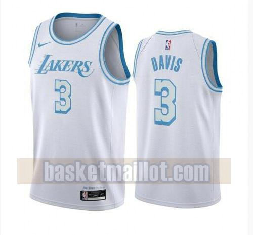 maillot nba Los Angeles Lakers 2020-21 City Edition Swingman homme Anthony Davis 3 blanc