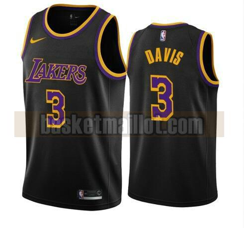 maillot nba Los Angeles Lakers 2020-21 Earned Edition Swingman homme Anthony Davis 3 noir