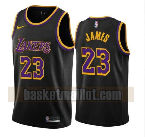 maillot nba Los Angeles Lakers 2020-21 Earned Edition Swingman homme LeBron James 23 noir