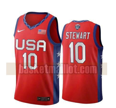 maillot nba USA 2020 USA Olimpicos 2020 homme Breanna Stewart 10 rouge