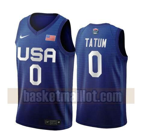 maillot nba USA 2020 USA Olimpicos 2020 homme Jayson Tatum 0 bleu