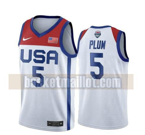 maillot nba USA 2020 USA Olimpicos 2020 homme Kelsey Plum 5 blanc