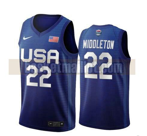 maillot nba USA 2020 USA Olimpicos 2020 homme Khris Middleton 22 bleu