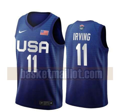 maillot nba USA 2020 USA Olimpicos 2020 homme Kyrie Irving 11 bleu