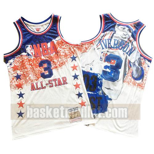maillot nba all star 2003 mitchell & ness homme Allen Iverson 3 blanc