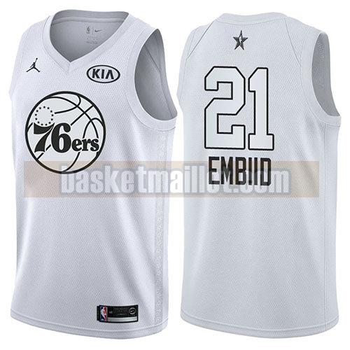 maillot nba all star 2018 homme Jimmy Joel Embiid 21 blanc