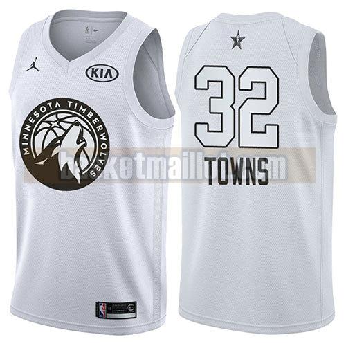 maillot nba all star 2018 homme Karl-anthony Towns 32 blanc