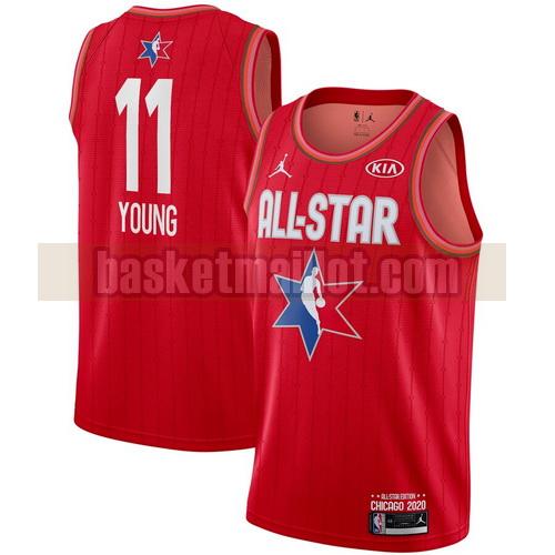 maillot nba all star 2020 swingman jordan homme Trae Young 11 rouge