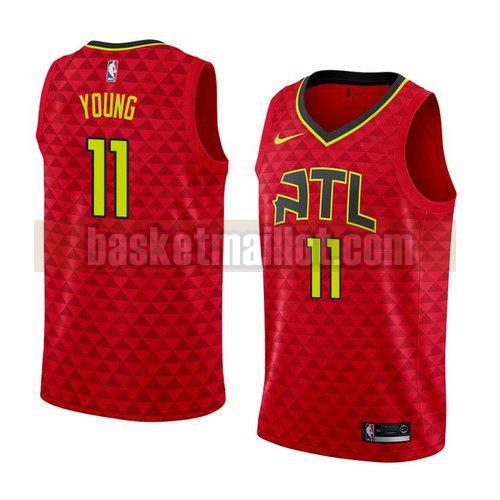 maillot nba atlanta hawks déclaration 2017-18 homme Trae Young 11 rouge