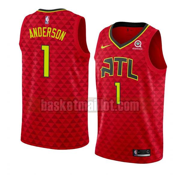 maillot nba atlanta hawks déclaration 2018-19 homme Justin Anderson 1 rouge