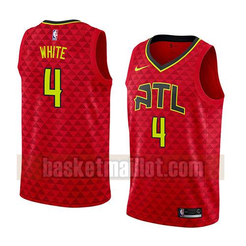 maillot nba atlanta hawks déclaration 2018 homme Andrew White 4 rouge