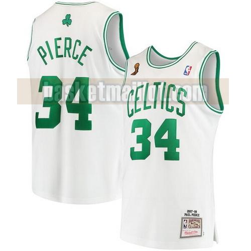 maillot nba boston celtics 2019 2020 homme Paul Pierce 34 blanc