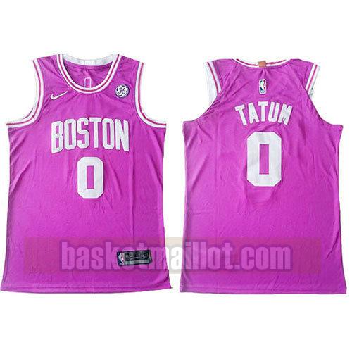maillot nba boston celtics authentique homme Jayson Tatum 0 rosa