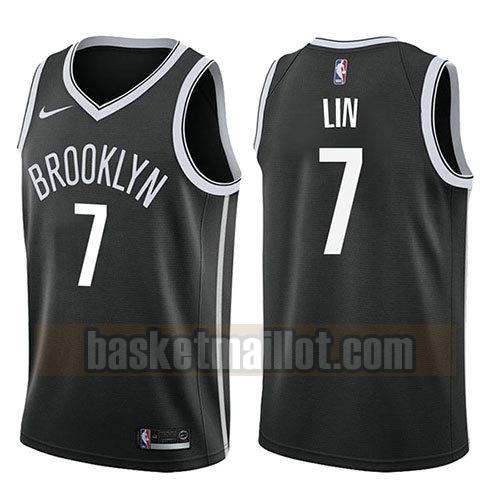 maillot nba brooklyn nets icône 2017-18 homme Jeremy Lin 7 noir