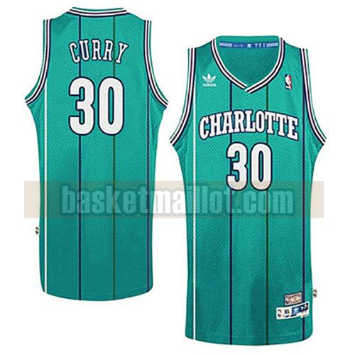 maillot nba charlotte hornets rétro homme Dell Curry 30 verde