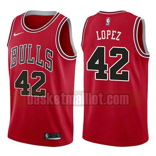 maillot nba chicago bulls icône 2017-18 homme Robin Lopez 42 rouge