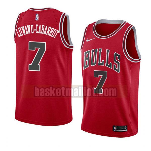 maillot nba chicago bulls icône 2018 homme Timothe Luwawu-Cabarrot 7 rouge