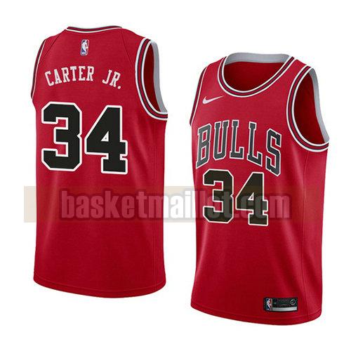 maillot nba chicago bulls icône 2018 homme Wendell Carter 34 rouge