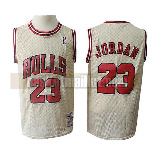 maillot nba chicago bulls rétro homme Michael Jordan 23 crema