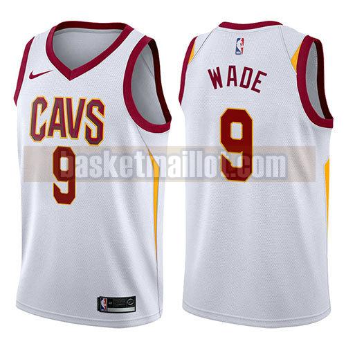maillot nba cleveland cavaliers 2017-18 homme Dwyane Wade 9 blanc