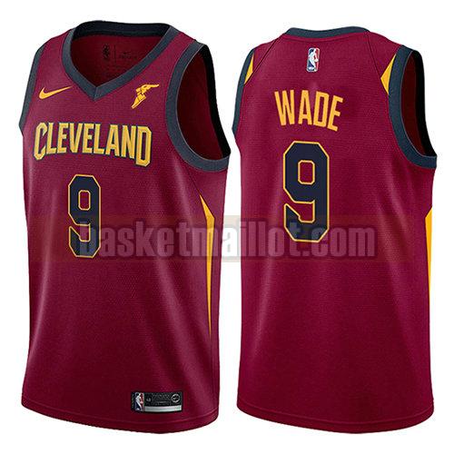 maillot nba cleveland cavaliers 2017-18 homme Dwyane Wade 9 rouge
