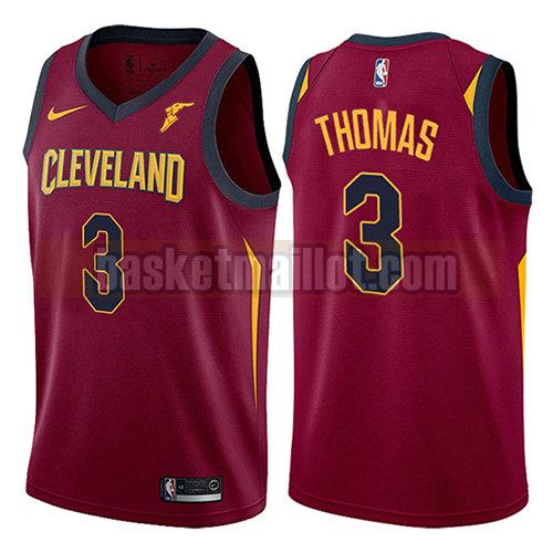 maillot nba cleveland cavaliers 2017-18 homme Isaiah Thomas 3 rouge