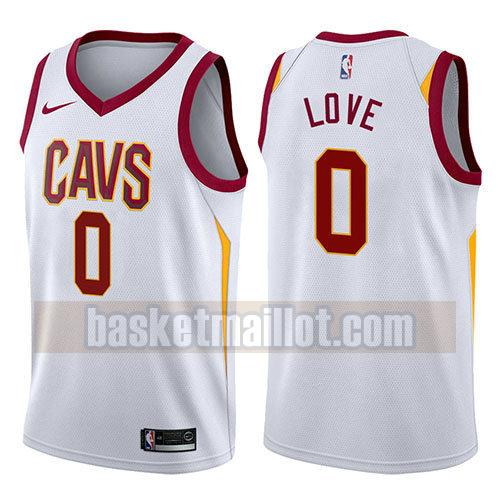 maillot nba cleveland cavaliers 2017-18 homme Kevin Love 0 blanc