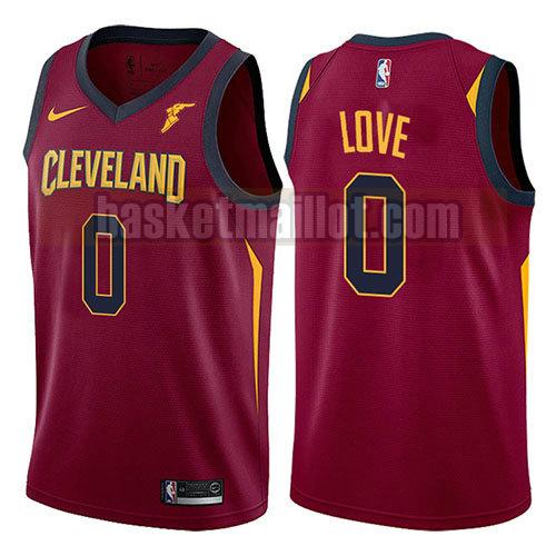 maillot nba cleveland cavaliers 2017-18 homme Kevin Love 0 rouge