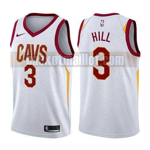 maillot nba cleveland cavaliers association 2017-18 homme George Hill 3 blanc