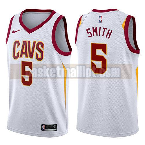 maillot nba cleveland cavaliers association 2017-18 homme J.R. Smith 5 blanc