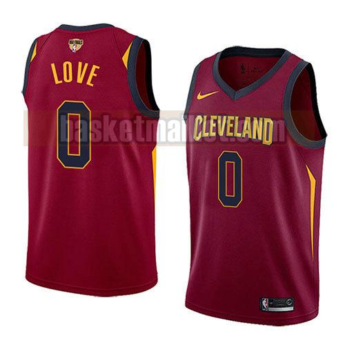 maillot nba cleveland cavaliers icône 2017-18 finali vincolati homme Kevin Love 0 rouge