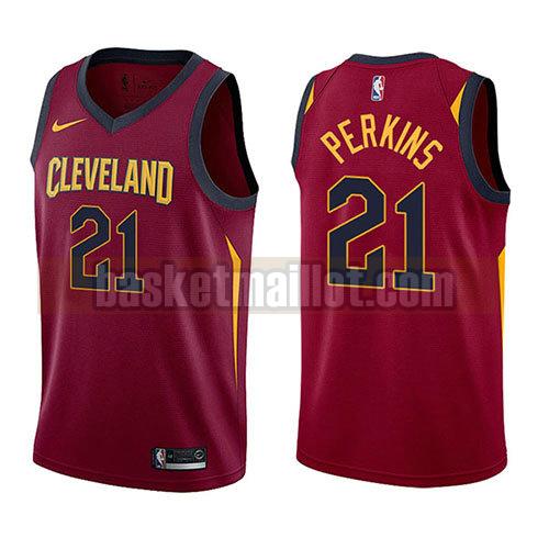 maillot nba cleveland cavaliers icône 2017-18 homme Kendrick Perkins 21 rouge