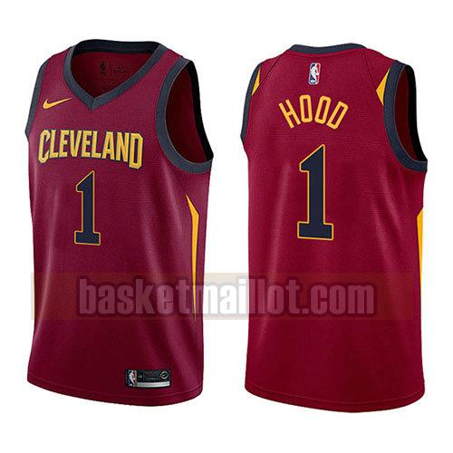 maillot nba cleveland cavaliers icône 2017-18 homme Rodney Hood 1 rouge