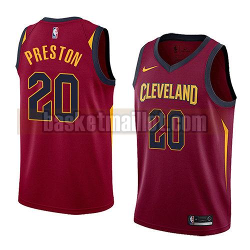 maillot nba cleveland cavaliers icône 2018 homme Billy Preston 20 rouge