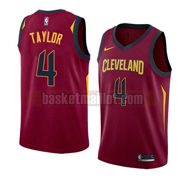maillot nba cleveland cavaliers icône 2018 homme Isaiah Taylor 4 rouge