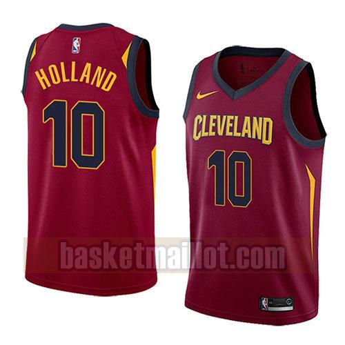 maillot nba cleveland cavaliers icône 2018 homme John Holland 10 rouge