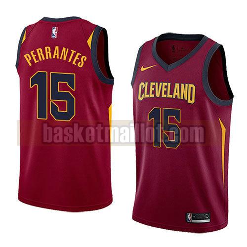 maillot nba cleveland cavaliers icône 2018 homme London Perrantes 15 rouge